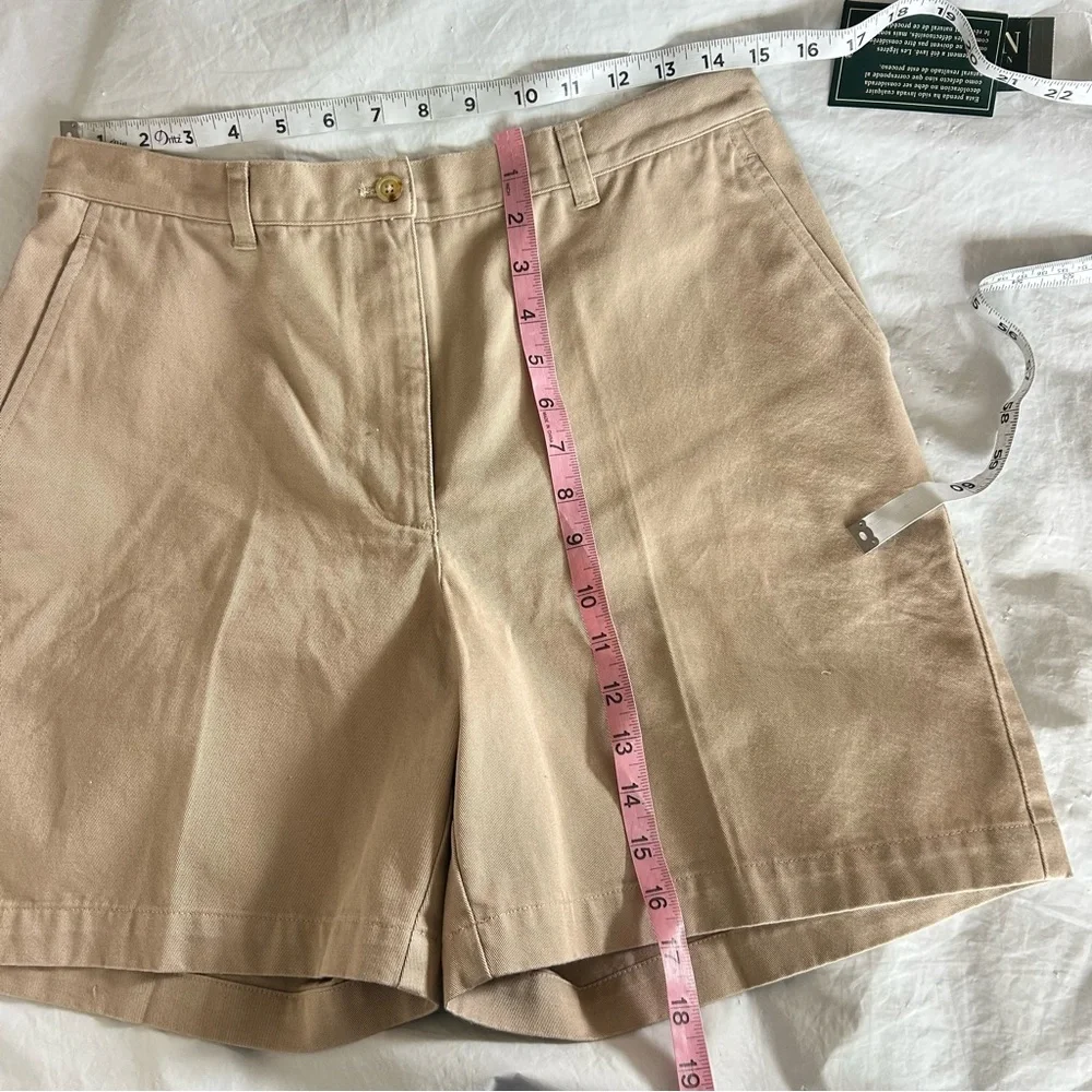 Lauren Ralph Lauren 90s Classic High-Rise Khaki Chino Shorts 8 NWT Preppy - Picture 7 of 8
